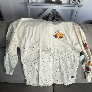 Disney Cream Long Sleeve Top with Colorful Print